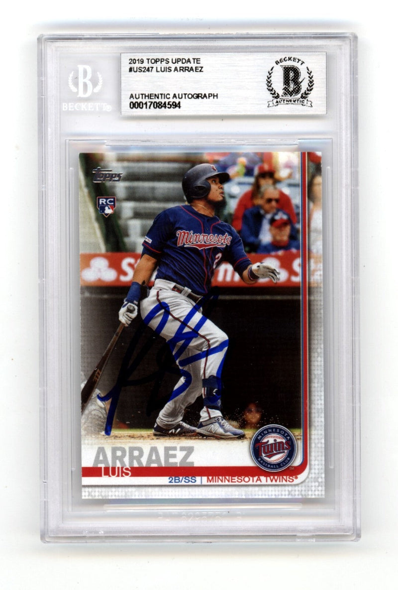 Luis Arraez 2019 Topps Update #US247 Rookie RC Signed Beckett BAS BGS Auth Auto