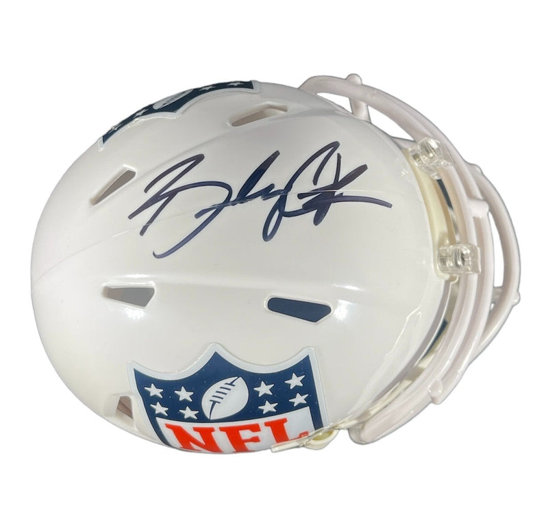 Brady Cook Signed NFL Logo White Mini Helmet w/ Full Name Beckett BAS COA