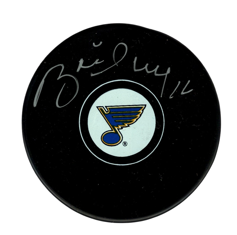 Brett Hull Signed Auto St. Louis Blues Puck Beckett Witness BAS COA