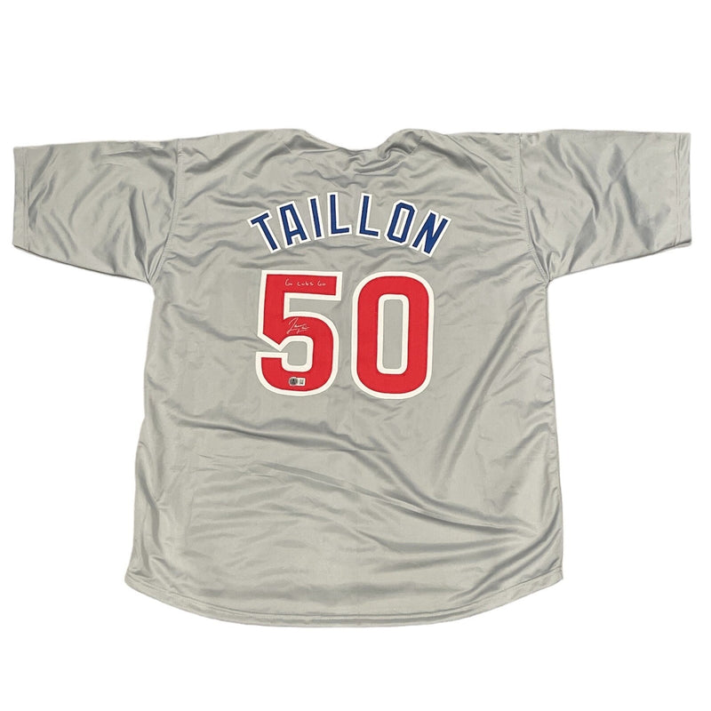 Jameson Taillon Signed Chicago Cubs Custom Jersey w Go Cubs Go Beckett W BAS COA