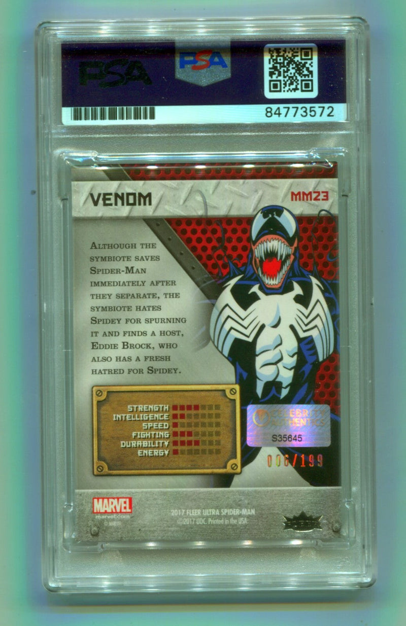Tom Hardy 2017 Fleer Ultra Metal MM23 Bronze PMG Venom 6/199 SP Signed PSA Auto