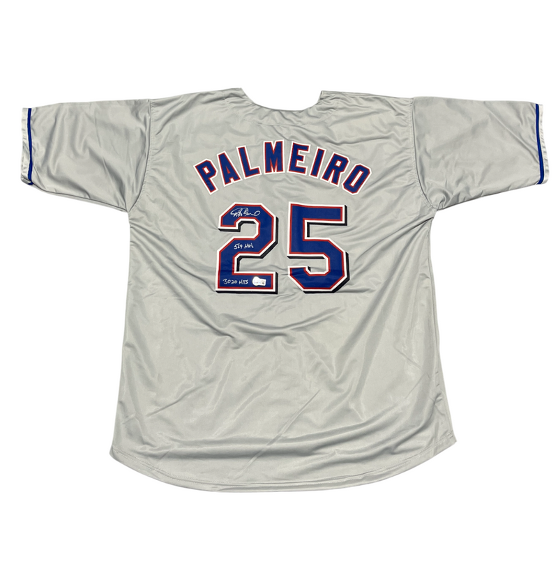 Rafael Palmeiro Signed Rangers Custom Jersey w/ 569 3020 Beckett W BAS COA