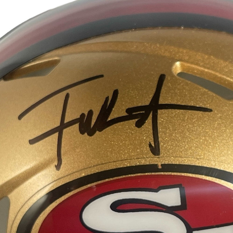 Frank Gore Signed San Francisco 49ers TB Speed Mini Helmet Beckett Wit BAS COA