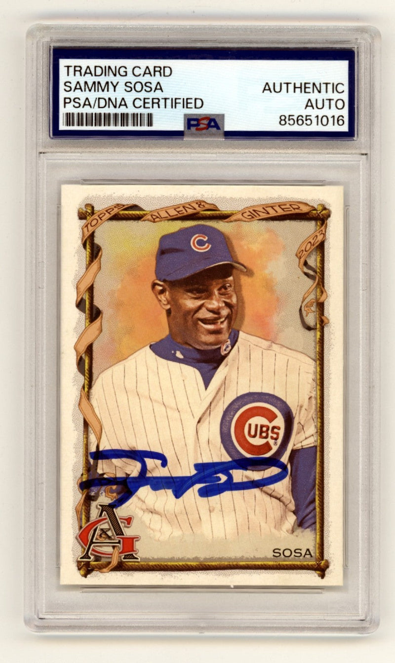 Sammy Sosa 2023 Topps Allen & Ginter #347 SP Signed PSA Authentic Auto Cubs