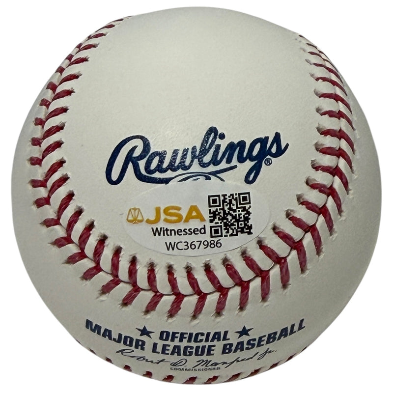 Howard Hojo Johnson Signed ROMLB Baseball w/ 3x 30/30 JSA Witness COA Mets