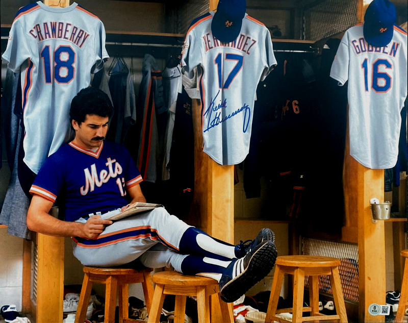 Keith Hernandez Signed New York Mets 16x20 Photo Beckett Witness BAS COA