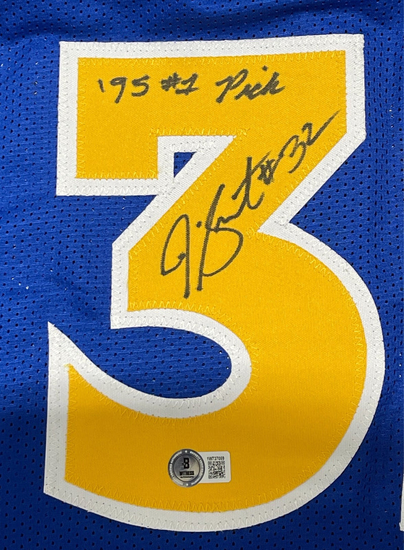 Joe Smith Signed Golden State Warriors Custom Jersey 95 #1 Pick Beckett BAS COA