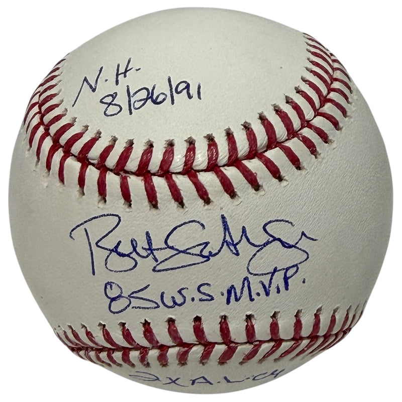 Bret Saberhagen Signed Autographed ROMLB Baseball w/ 3 Insc JSA Witness COA