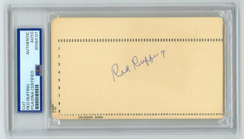 Red Ruffing Signed Autographed 3x5 Index Card Cut PSA DNA Auto NY Yankees D