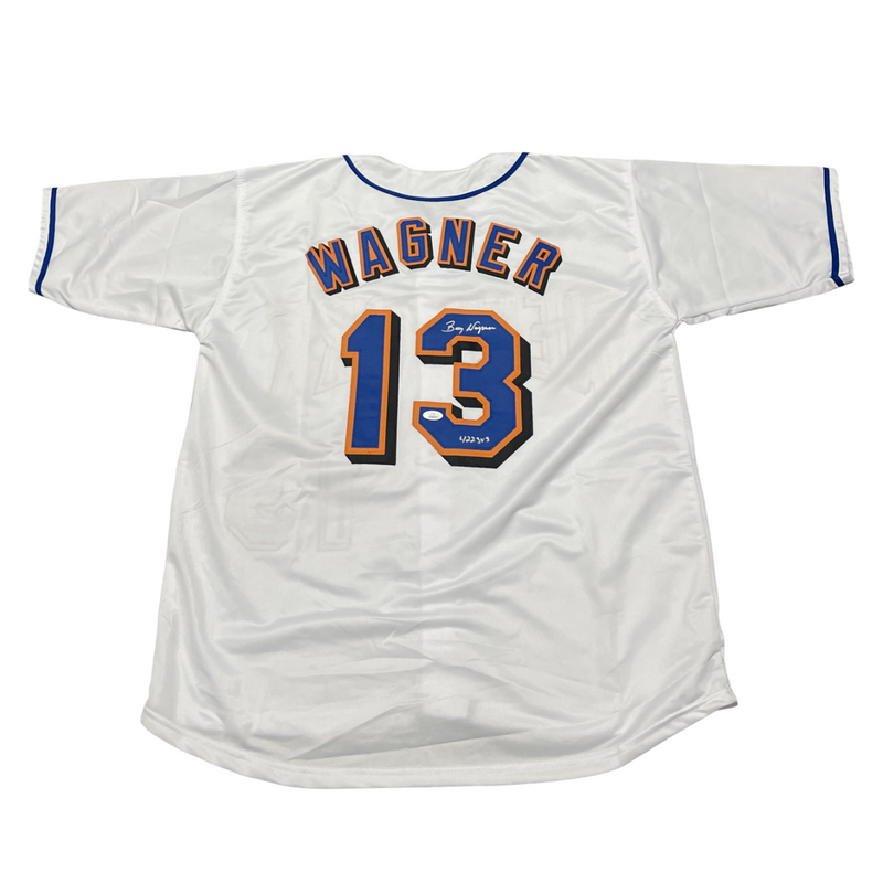 Billy Wagner Signed New York Mets Custom White Jersey w/ 422 SVS JSA COA
