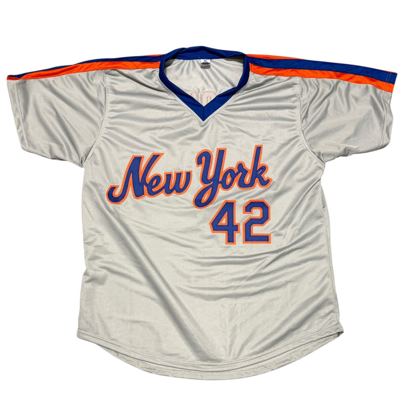 Roger McDowell Signed New York Mets Custom Jersey w/ 86 WSC JSA Witness COA