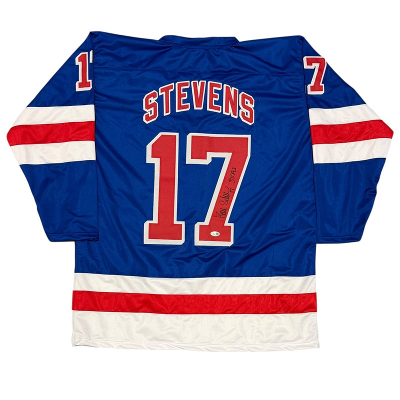 Kevin Stevens Signed New York Rangers Custom Jersey w/ 3 AS JSA Witness COA