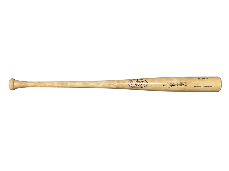 Sammy Sosa Signed Natural Louisville Slugger Baseball Bat Beckett Wit BAS COA