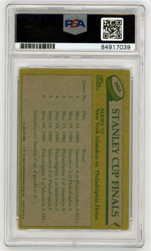 Billy Smith 1980-81 Topps #264 SC Finals Signed PSA Authentic Auto Islanders HOF