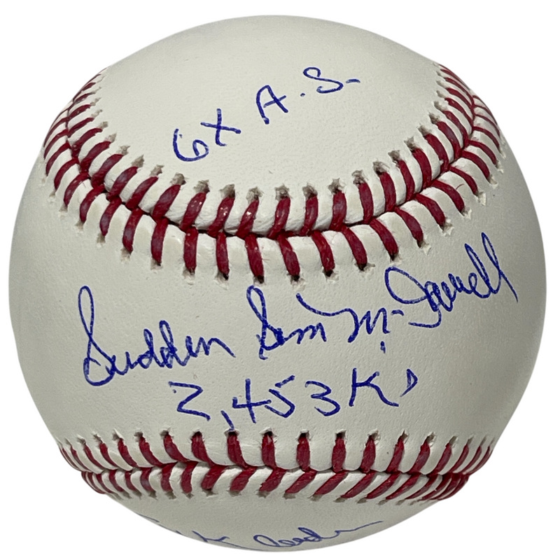 Sam McDowell Signed ROMLB Baseball w/ 4 Insc Beckett Witness BAS COA Cleveland
