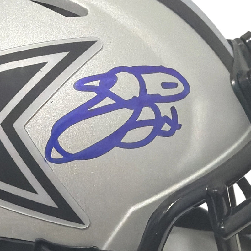 Emmitt Smith Signed Dallas Cowboys Rave Mini Helmet Prova + JSA COA