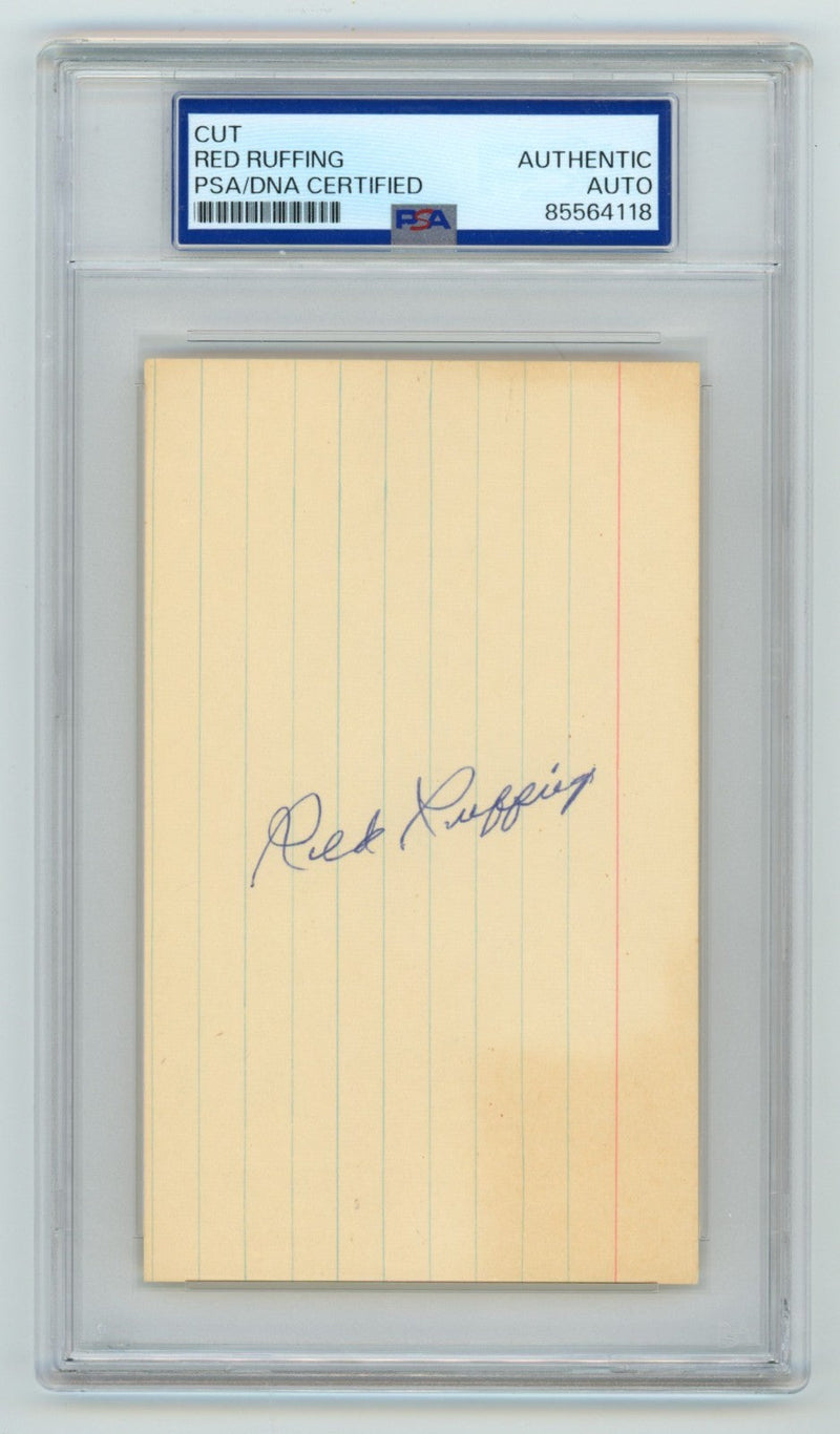 Red Ruffing Signed Autographed 3x5 Index Card Cut PSA DNA Auto NY Yankees C