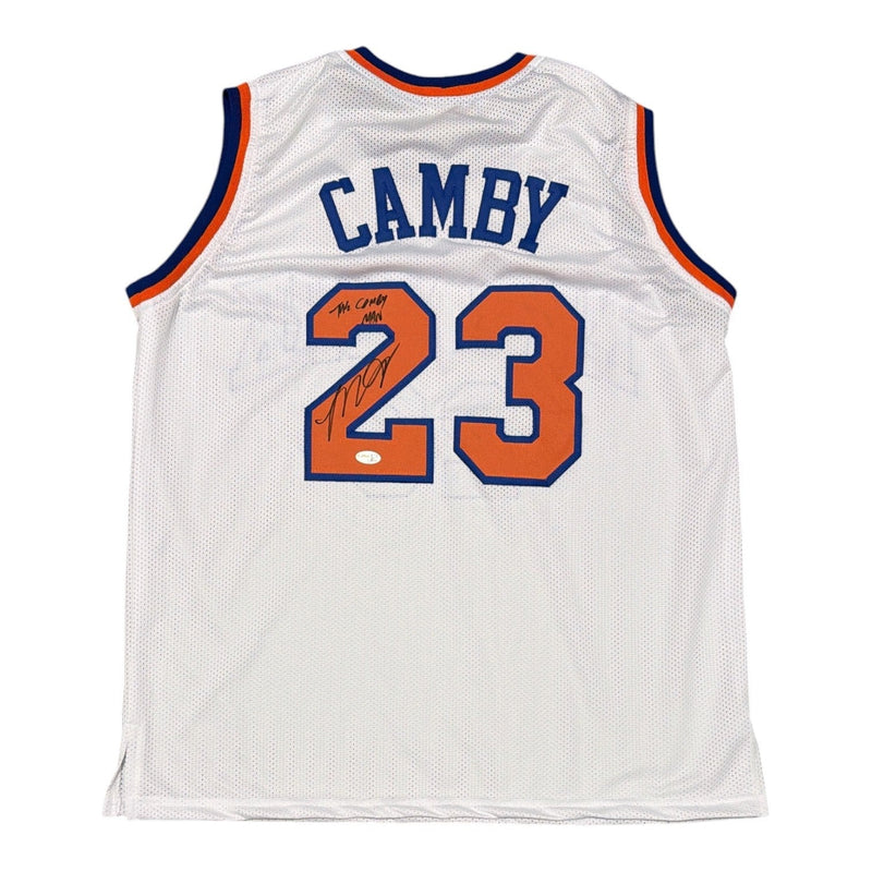 Marcus Camby Signed New York Knicks Custom Jersey w/ The Camby Man JSA Wit COA