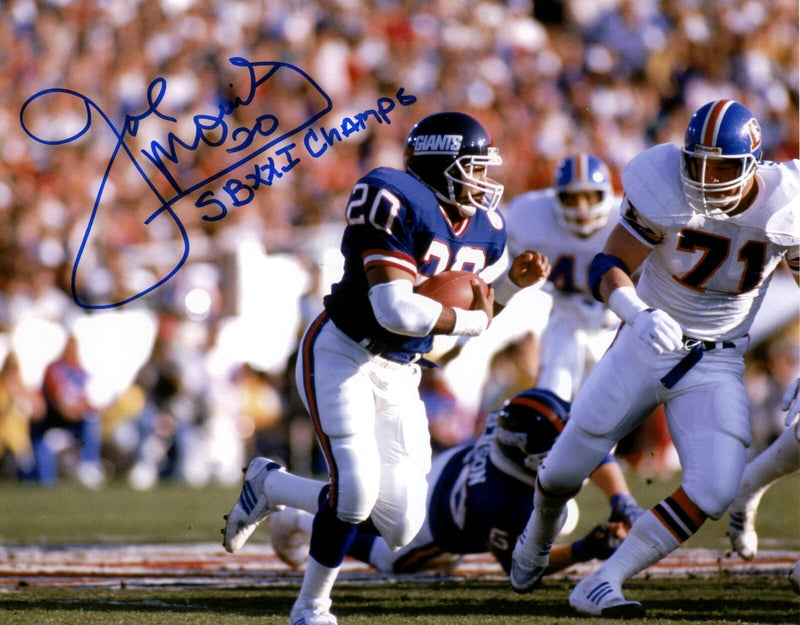 Joe Morris Signed New York Giants 8x10 Photo w/ SB XXI Champ LSCM COA