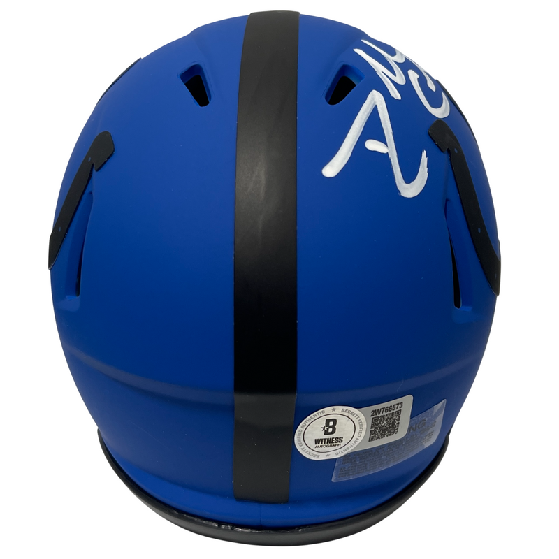 Dallas Clark Signed Indianapolis Colts Rave Mini Helmet Beckett Witness BAS COA