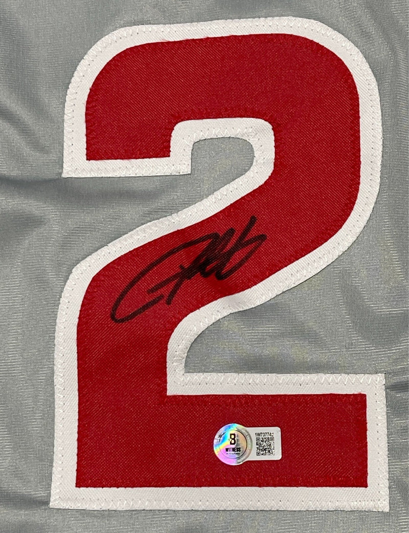 Derrek Lee Signed Chicago Cubs Custom Jersey Beckett Witness BAS COA