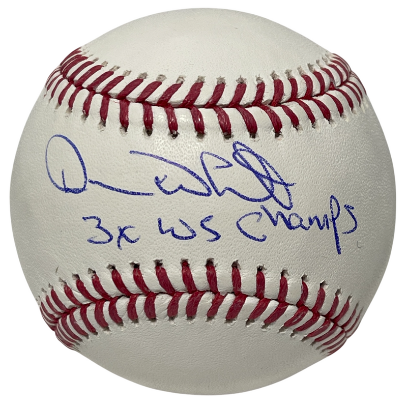 Devon White Signed Rawlings ROMLB Baseball w/ 3 WS Champs Beckett Wit BAS COA
