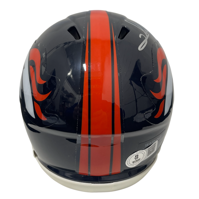 Clinton Portis Signed Broncos Speed Mini Helmet Beckett Witness BAS COA