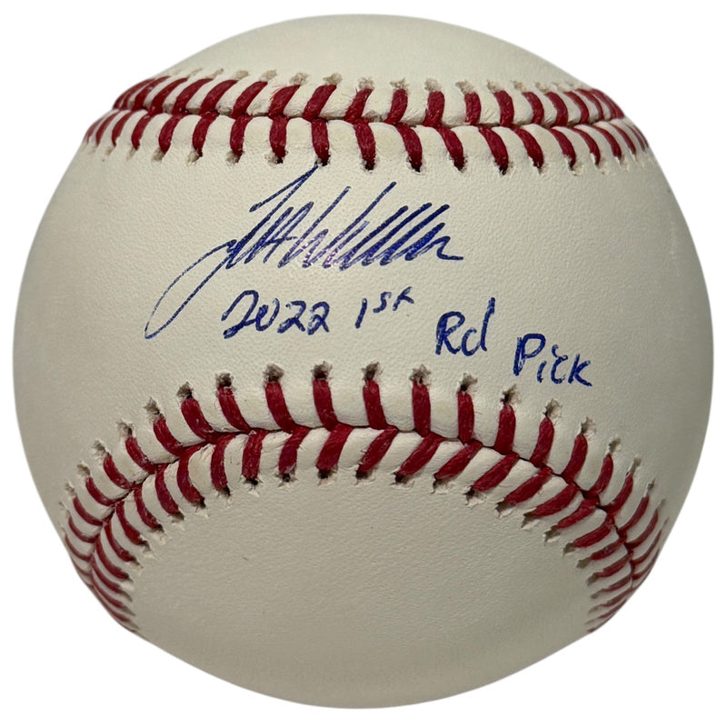 Jett Williams Signed ROMLB Baseball w/ 2022 1st Rd Pick JSA Witness COA