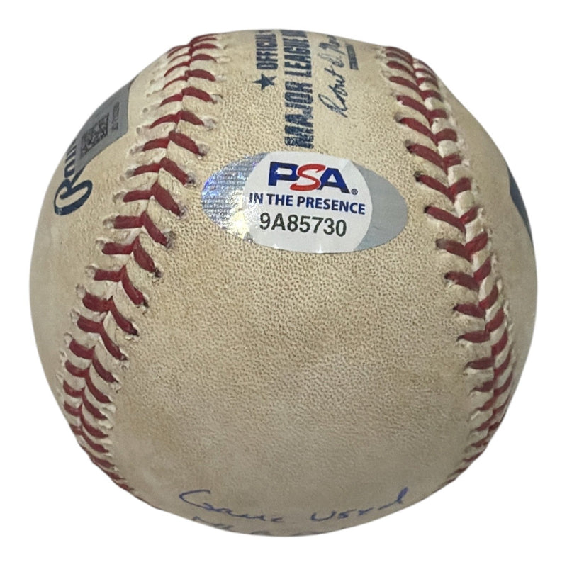 Jonathan India Signed Game Used MLB Debut Baseball 4/1/21  Insc ROY MLB PSA COA