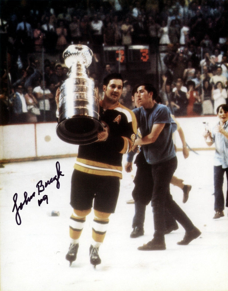 Johnny Bucyk Signed Autographed Boston Bruins 5x7 Photo LSCM COA