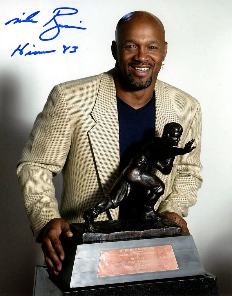 Mike Rozier Signed Nebraska Heisman 8x10 Photo w/ Heisman 83 LSCM COA #1