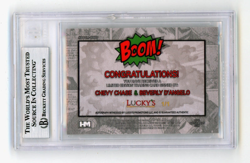 Chevy Chase Beverly D'Angelo 2024 Hits Mem BOOM Super 1/1 Signed BGS BAS Auto