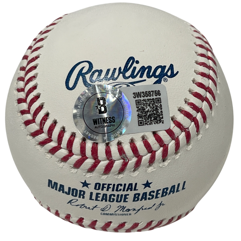 Vince Coleman Signed ROMLB Baseball w/ F**king Tarp Beckett Witness BAS COA