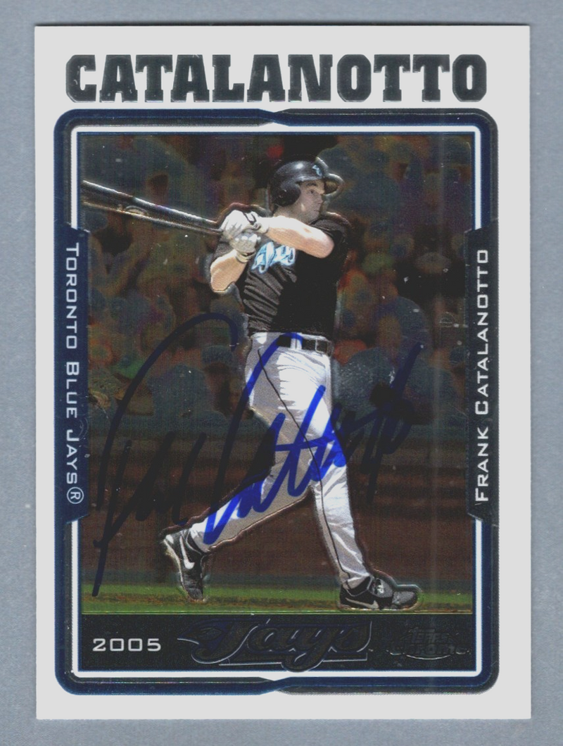 Frank Catalanotto Signed 2005 Topps Chrome #97  LSCM COA Toronto Blue Jays