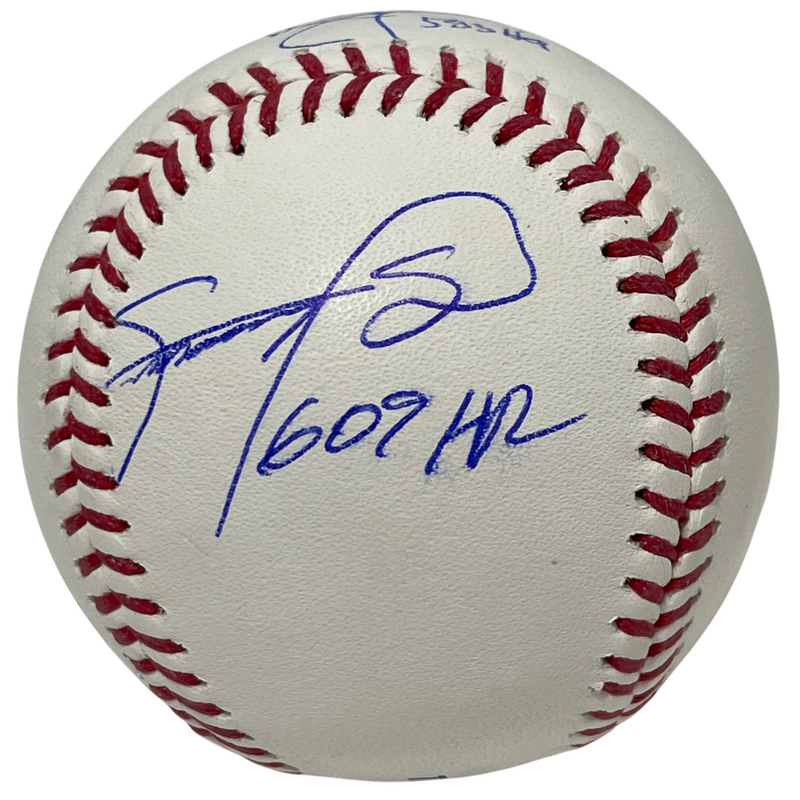Sammy Sosa & Mark McGwire Dual Signed ROMLB Baseball w/ HR Ins Beckett W BAS COA