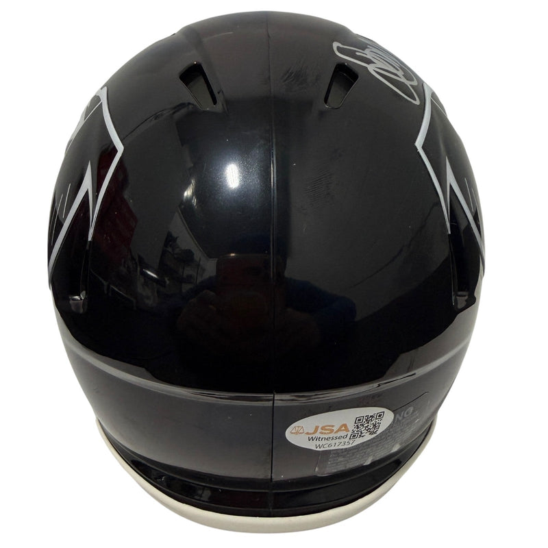 Jamal Anderson Signed Atlanta Falcons TB 90-02 Mini Helmet JSA Witness COA