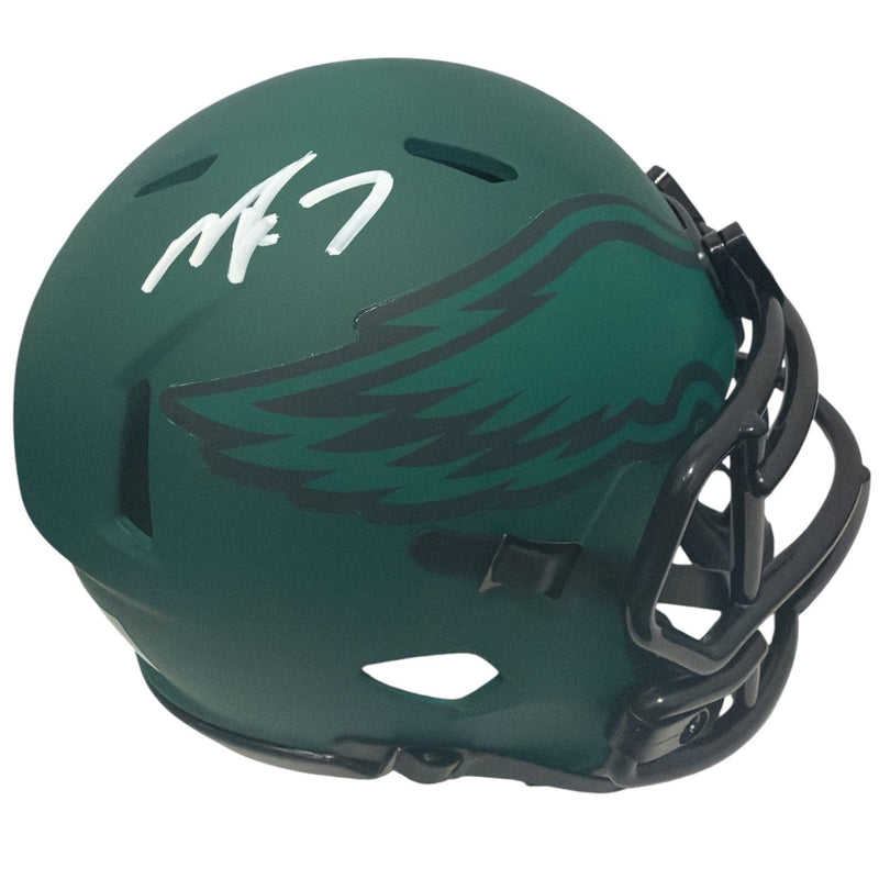 Michael Vick Signed Philadelphia Eagles Rave Mini Helmet JSA Witness COA
