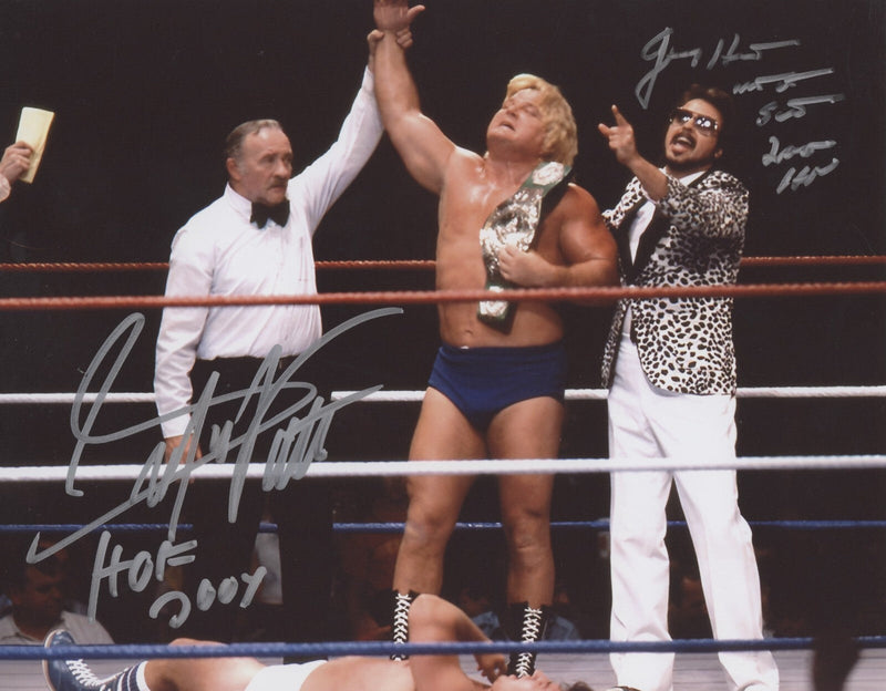 Greg Valentine & Jimmy Hart Dual Signed 8x10 Photo w/ HOF + 2 Insc LSCM COA