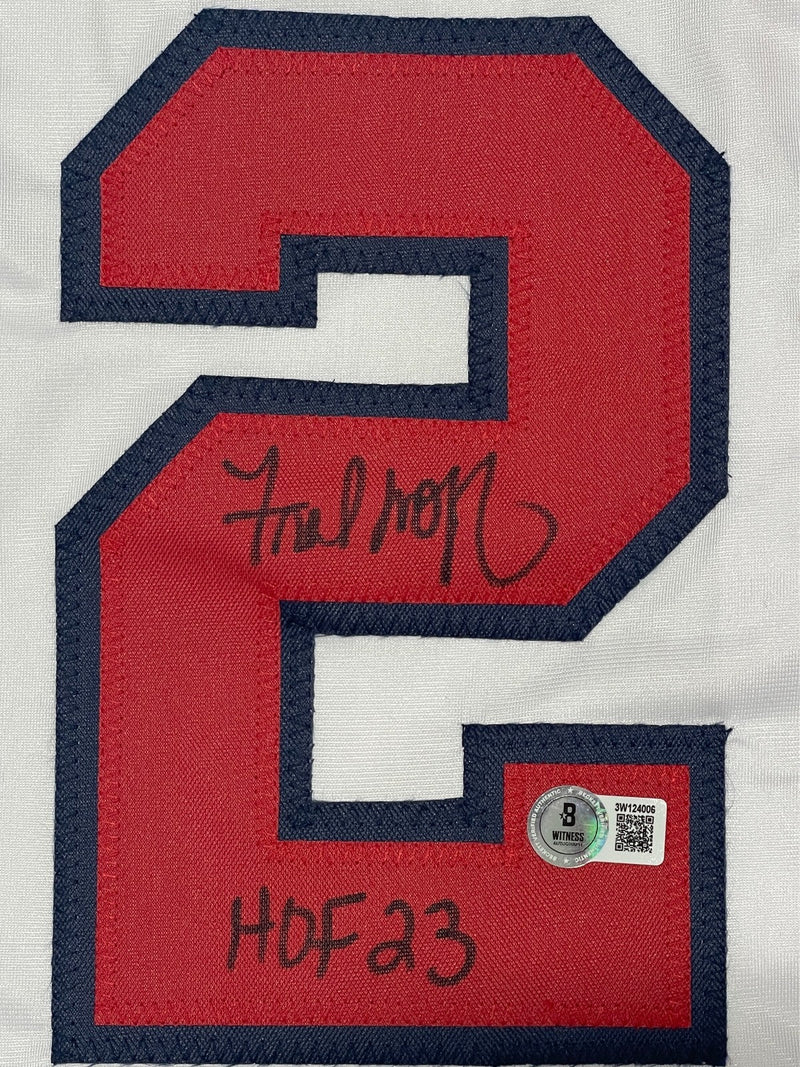 Fred McGriff Signed Braves Custom Jersey w/ HOF 2023 Beckett Witness BAS COA