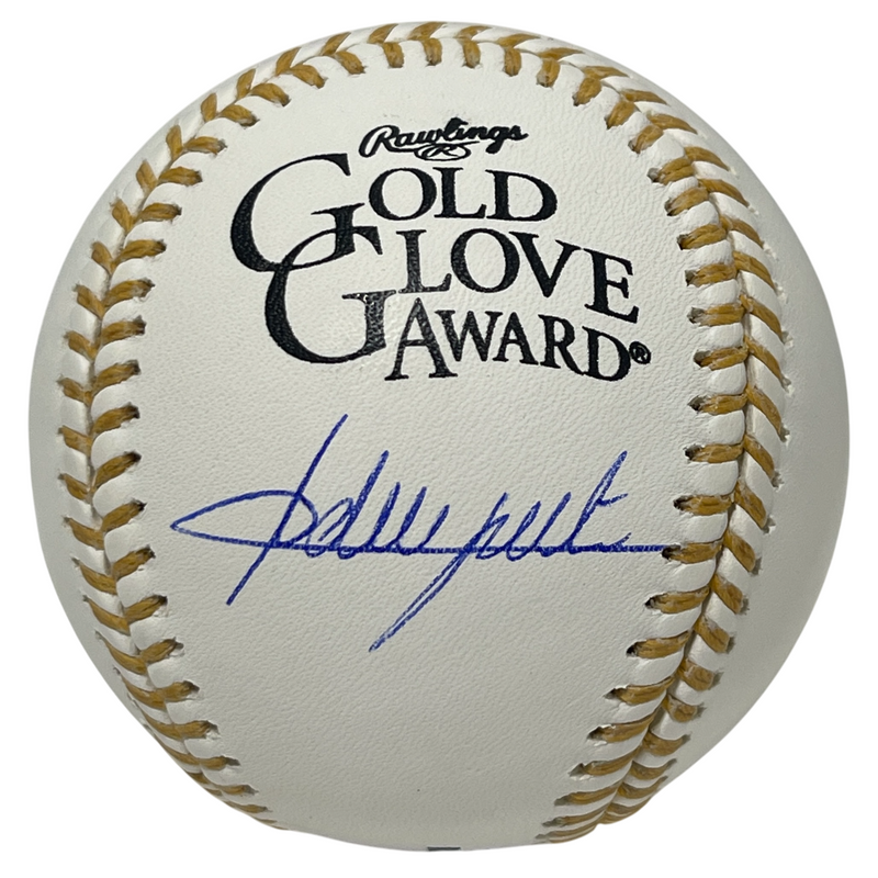 Adrian Beltre Signed Gold Glove Logo ROMLB Baseball Beckett WITNESS BAS COA