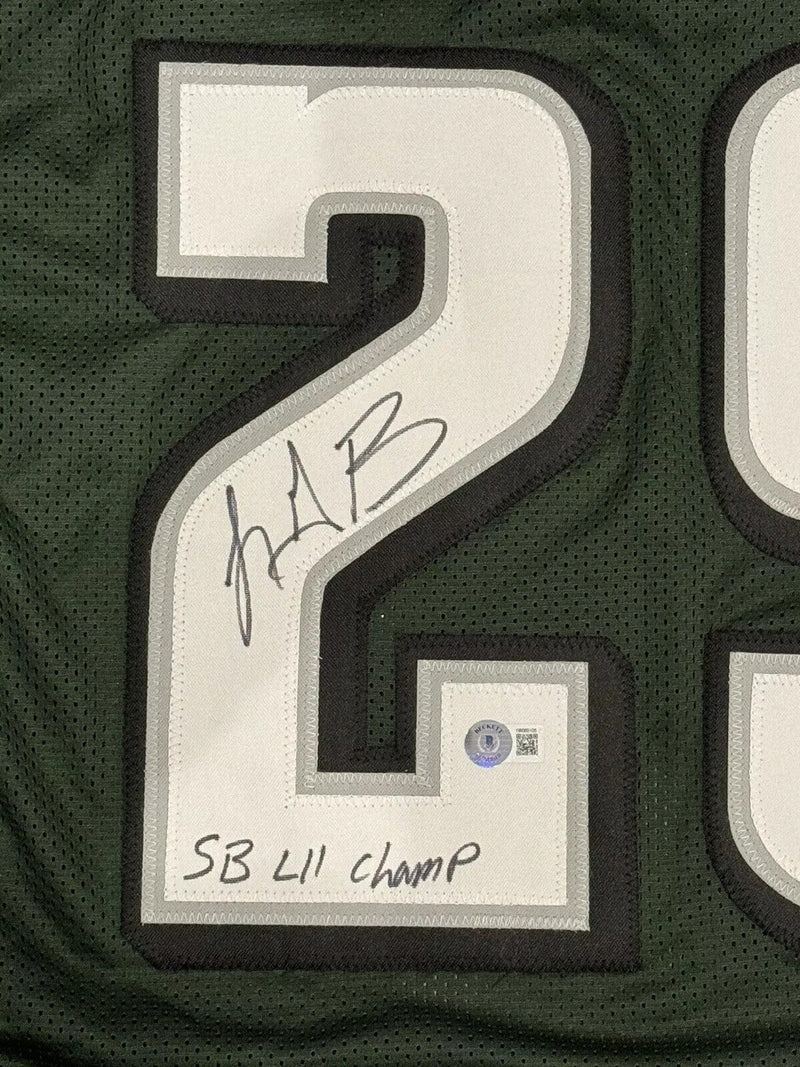 LeGarrette Blount Signed Eagles Custom Jersey SB LII Champ Beckett Wit BAS COA