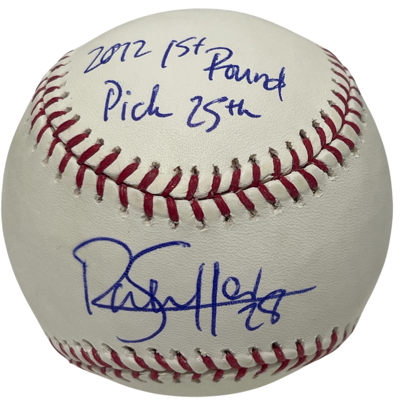 Richie Shaffer Signed ROMLB Baseball w/ 2012 1st Round Pick 25th Rays LSCM COA
