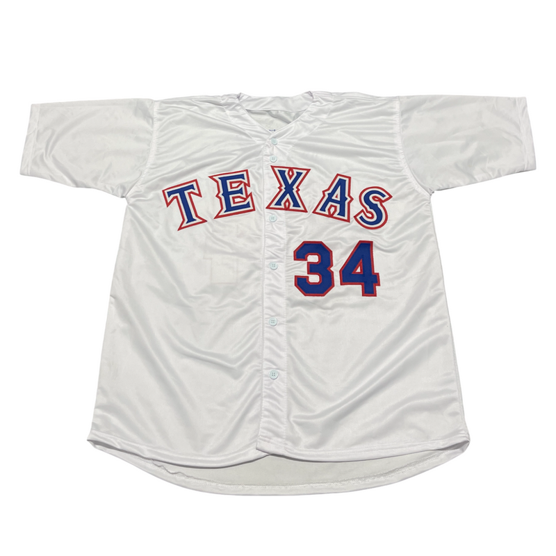 Nolan Ryan Signed Texas Rangers Custom White Jersey JSA COA + RYAN HOLO