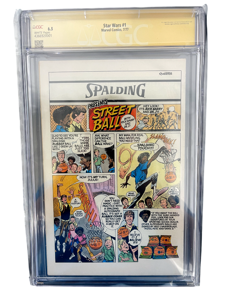 Mark Hamill Signed Autographed Marvel Star Wars #1 July 1977 Newsstand CGC 6.5
