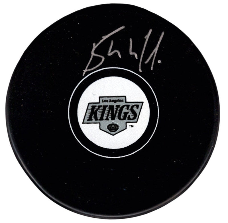 Bernie Nicholls Signed Autographed Los Angeles Kings Logo Puck JSA Witness COA