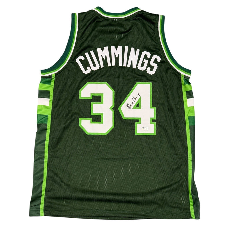 Terry Cummings Signed Milwaukee Bucks Custom Jersey Beckett Witness BAS COA B