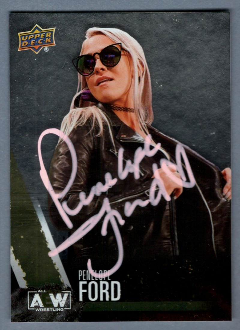 Penelope Ford Signed 2021 Upper Deck AEW First Edition #6 Silver Auto LSCM COA
