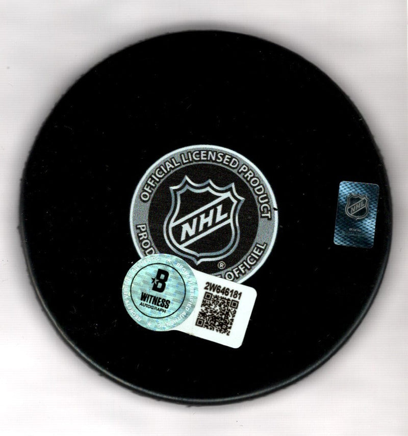 Tim Thomas Signed Auto Bruins 100th Anniversary Puck w 2011 SC Beckett W BAS COA