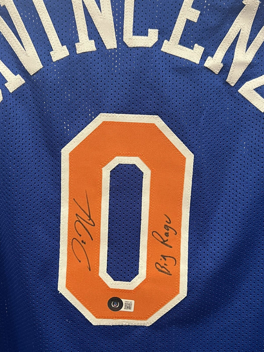 Donte DiVincenzo Signed NY Knicks Custom Jersey w/ Big Ragu Beckett W BAS COA