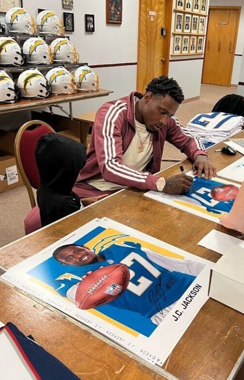 JC Jackson Signed Auto Autographed 16x20 Photo BAS COA Los Angeles Chargers B